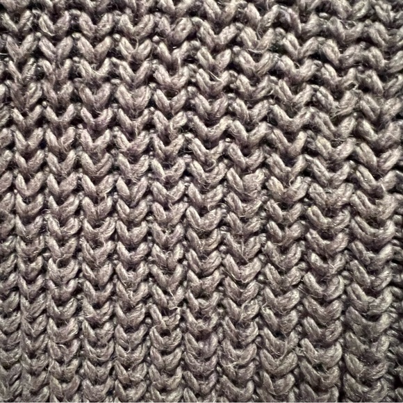 H&M Chunky Sweater Womens L Grey Knit Mock Neck Boxy Oversized W/Flaw - Picture 6 of 10